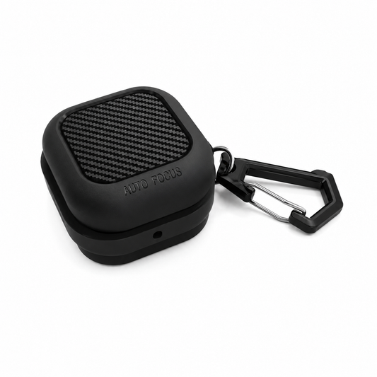 Funda Carbon Fiber con Mosquetón para Samsung Buds 4 - 4 Pro