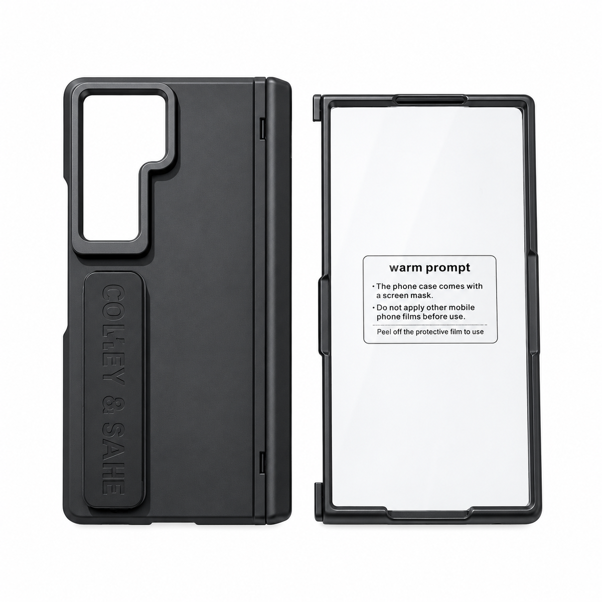 Funda Rígida Negra Franja Antideslizante Fold 8 Ultra