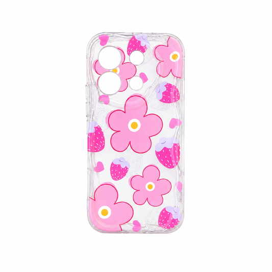 Funda Wavy Flores Fresas Kawaii Redmi Note 13 Pro