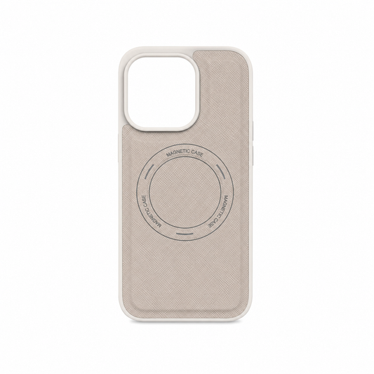 Funda Saffiano MagSafe Textura Piel para iPhone 15 Pro