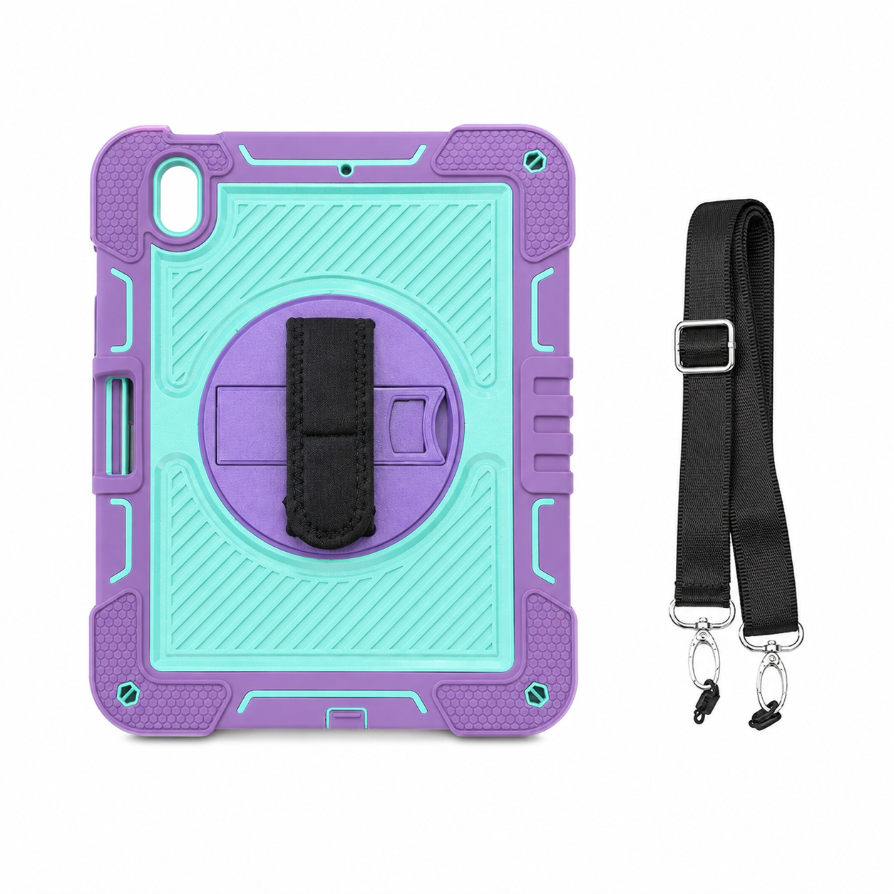 Funda Heavy Duty Anillo 360 Correa Pencil iPad 10 11 A16
