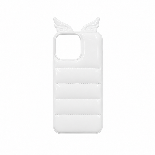 Funda Puffer Alas de Ángel 3D para iPhone 15 Pro Max