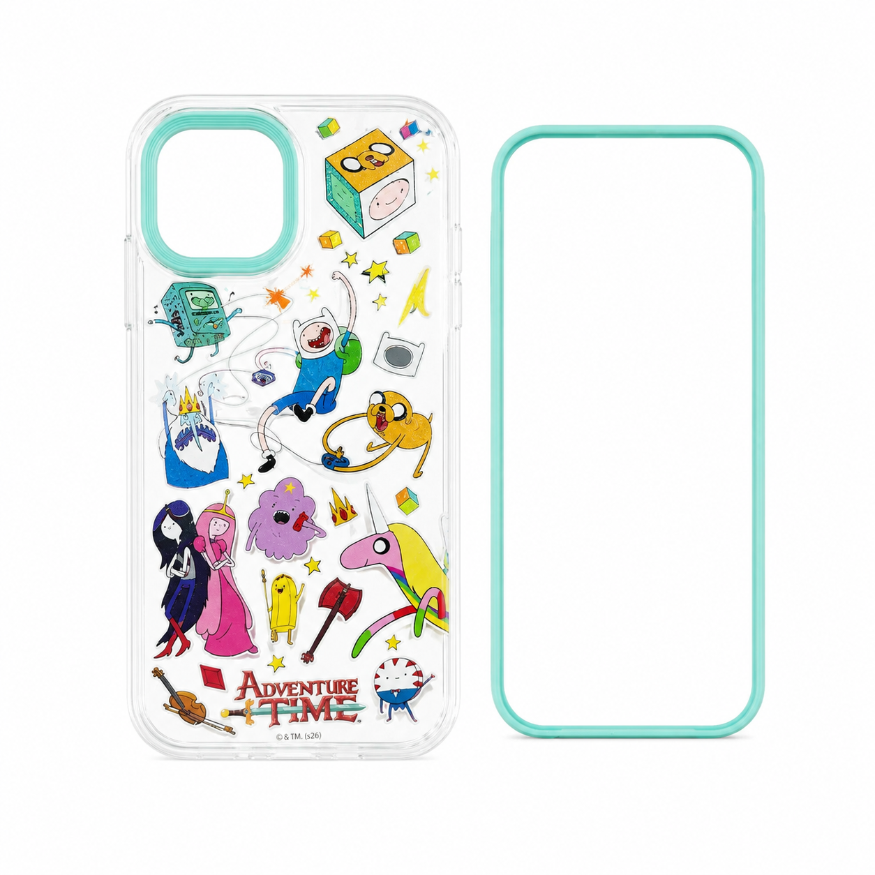 Funda Adventure Time 2 Piezas Crystal para iPhone 13 14 15