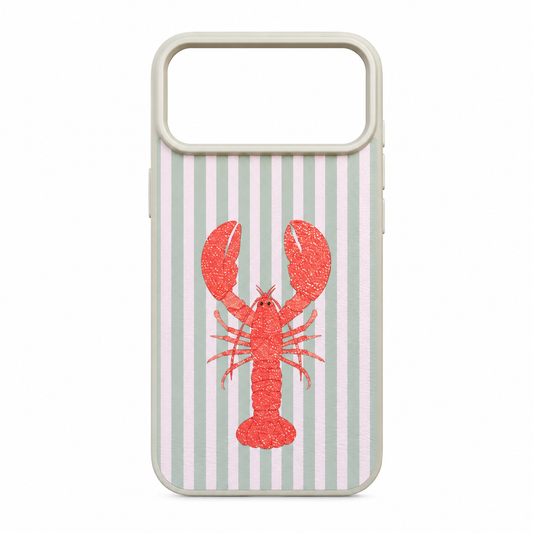 Funda Langosta Coral Rayas Pastel iPhone 17 Pro Max