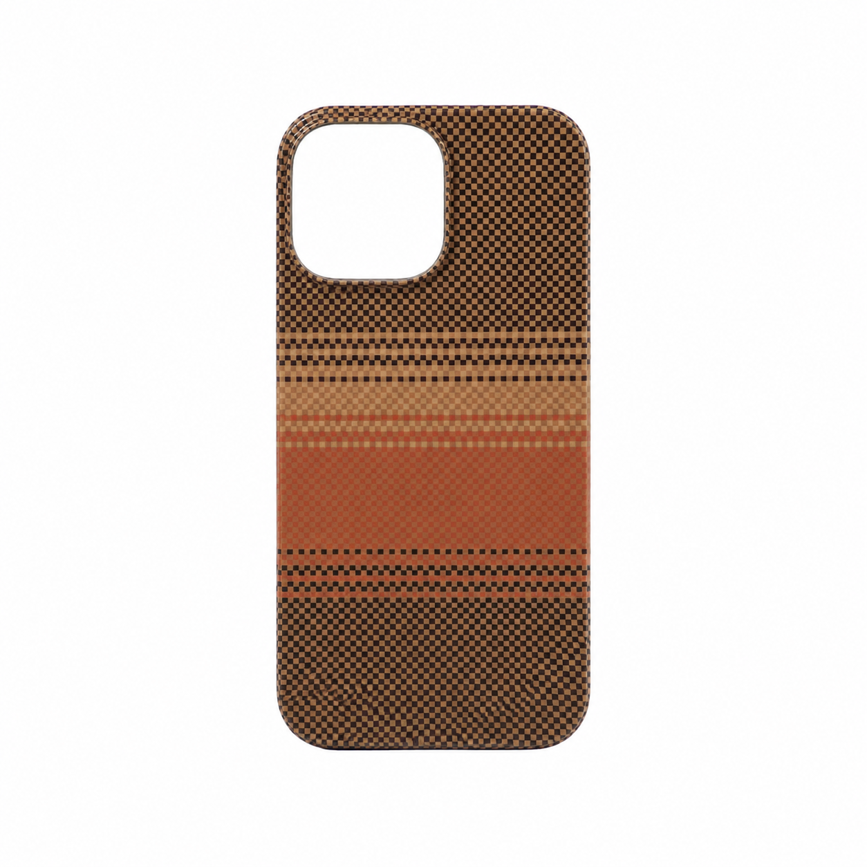 Funda Tejido Cuadros Franjas Degradé para iPhone 15 Pro Max