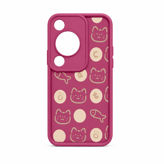 Funda Silicona Gatos y Peces para Huawei Nova Y72