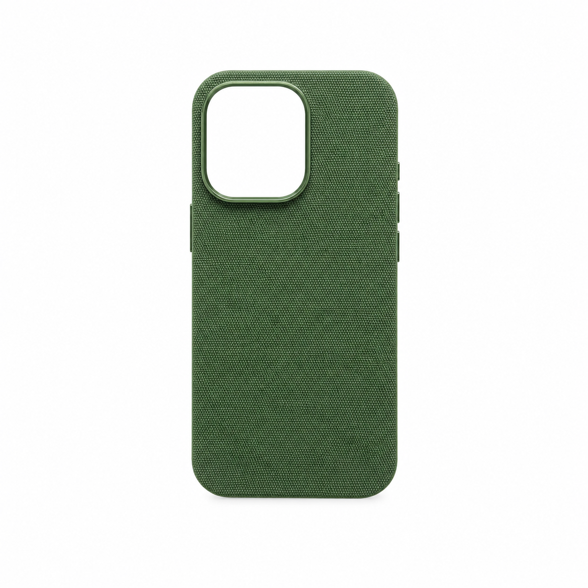 Funda Canvas Fabric Marco Metálico para iPhone 15 Pro
