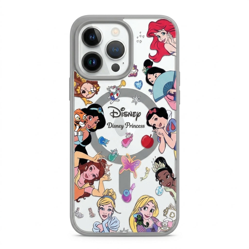 Funda Transparente Princesas Ilustradas Magnética iPhone 14 Pro Max