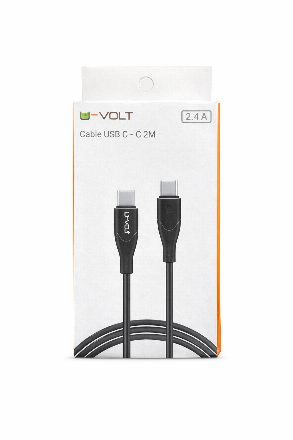 Cable USB-C a USB-C V-VOLT 2 m | Carga Rápida 2.4A y Datos