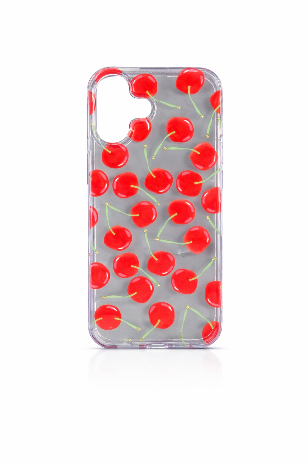 Funda Cherry Pattern Anti-Amarilleo para iPhone 17