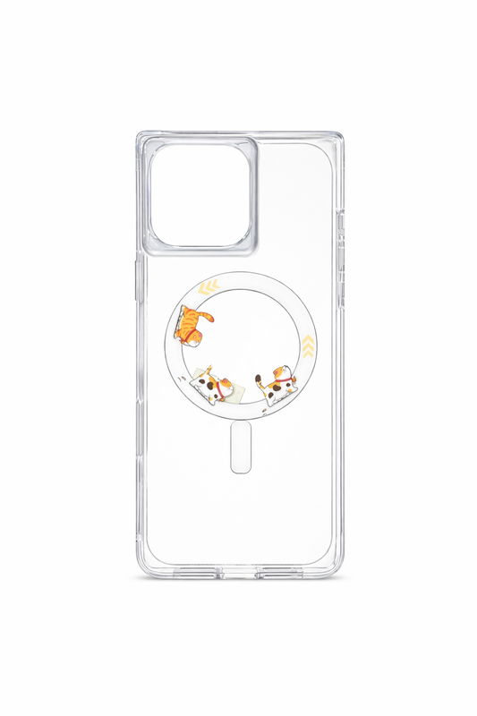 Funda de Gatos con Carga Magnética para iPhone 16 Pro Max