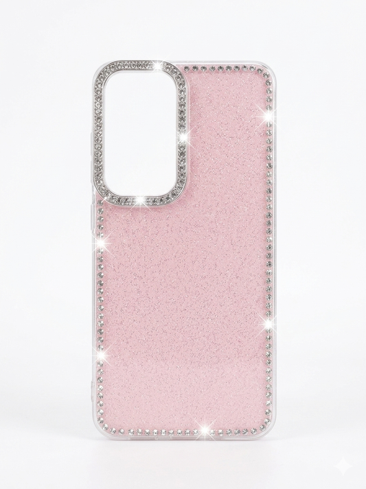 Funda con Brillos y Marco de Pedrería para Samsung S26 Plus