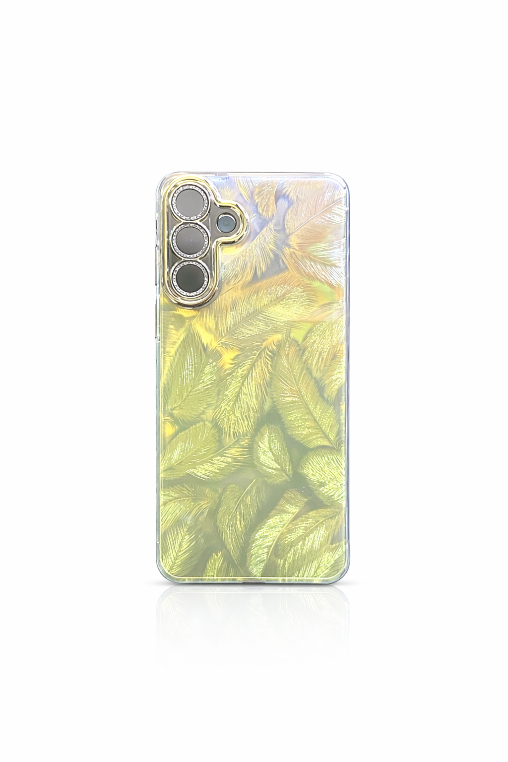 Funda Golden Feathers Glitter para Samsung S26 Plus