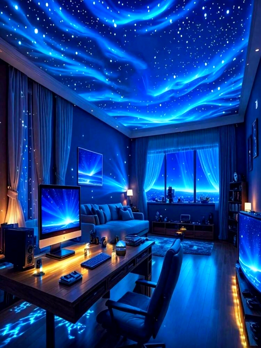 Proyector Aurora Boreal LED – Luz Ambiental Galaxy para Habitación