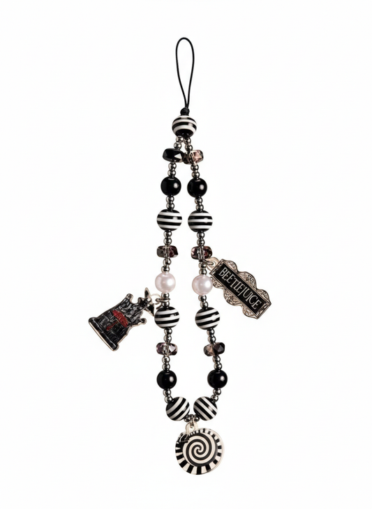 Correa Inspirada en Beetlejuice con Charms Exclusivos