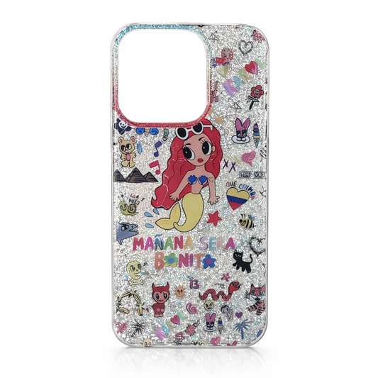 Funda Glitter "Mañana Será Bonito" para iPhone 15 Pro