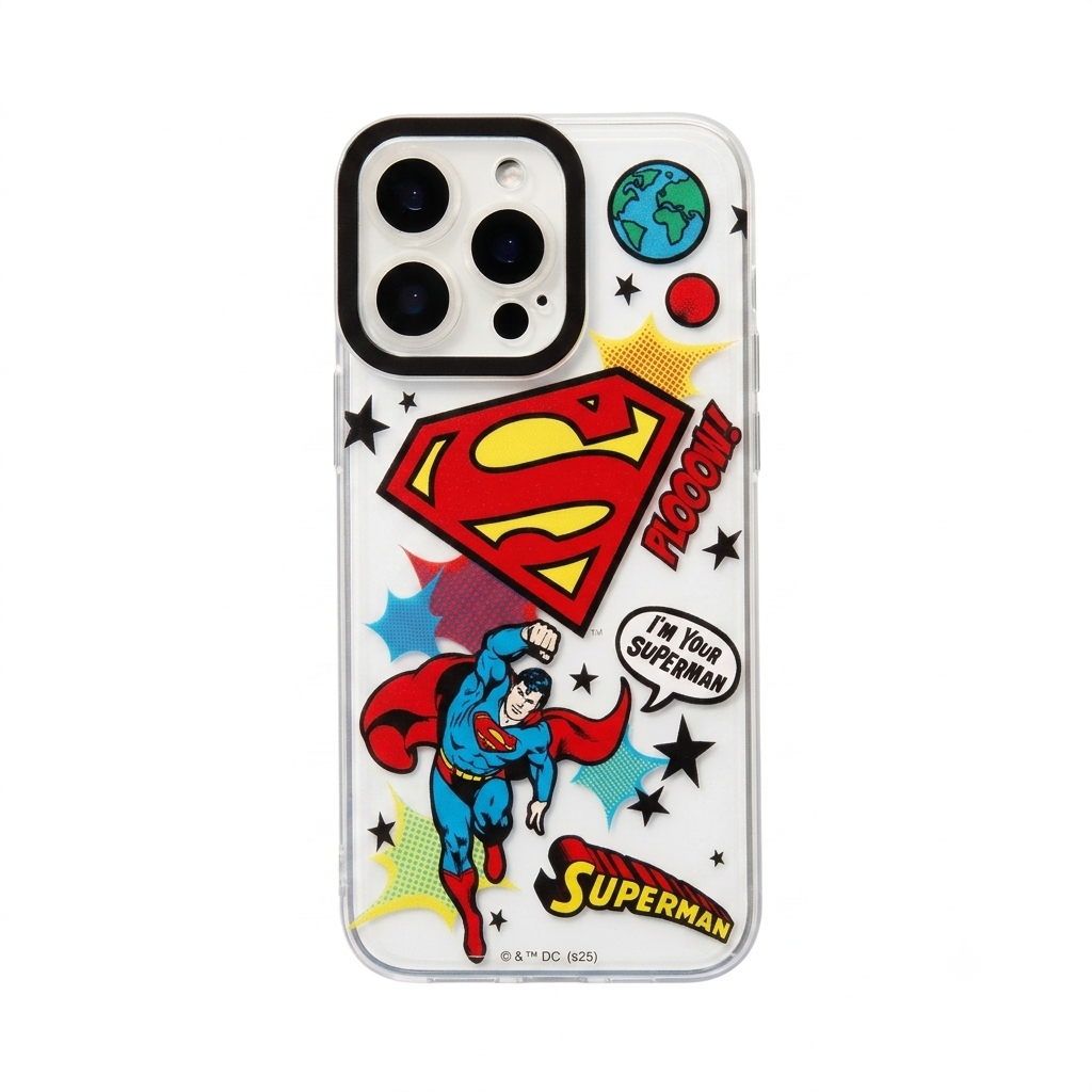 Funda Superman Oficial Comic DC para iPhone 13 14 15