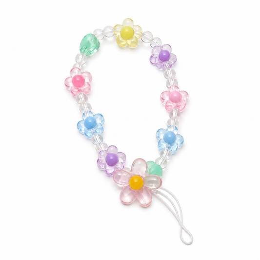 Charm Correa Pulsera Flores Multicolor Jelly para Celular