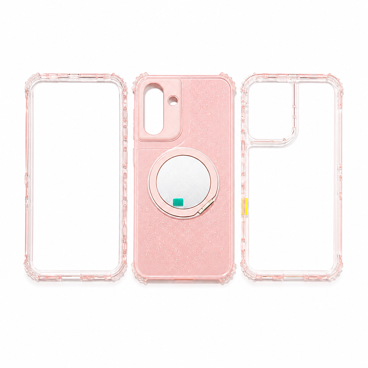 Funda 3 Piezas Glitter con Anillo para Samsung A57