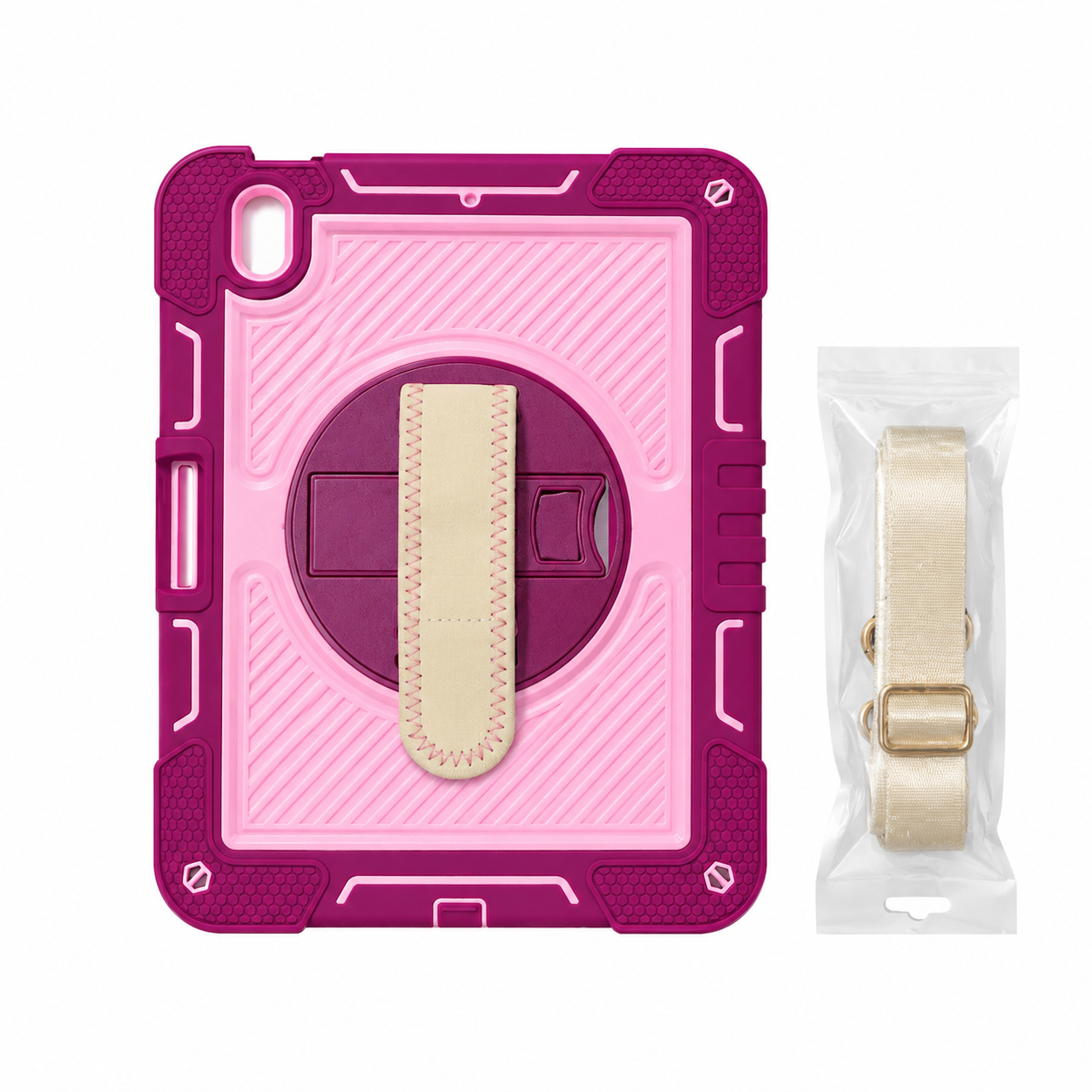 Funda Heavy Duty Anillo 360 Correa Pencil iPad 10 11 A16